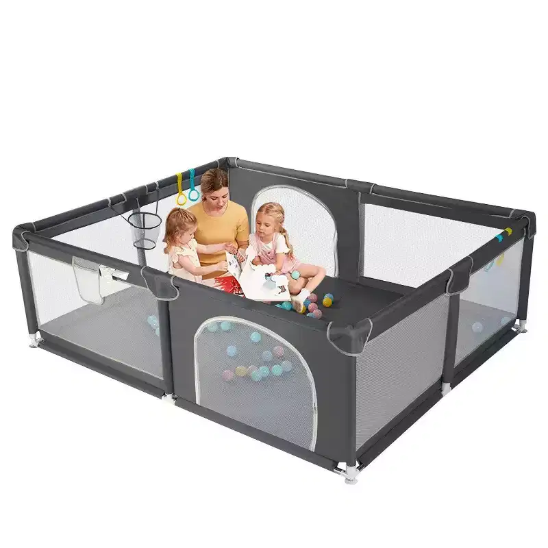 71x59 4-Panel Baby Playpen Spacious & Secure Portable Playard