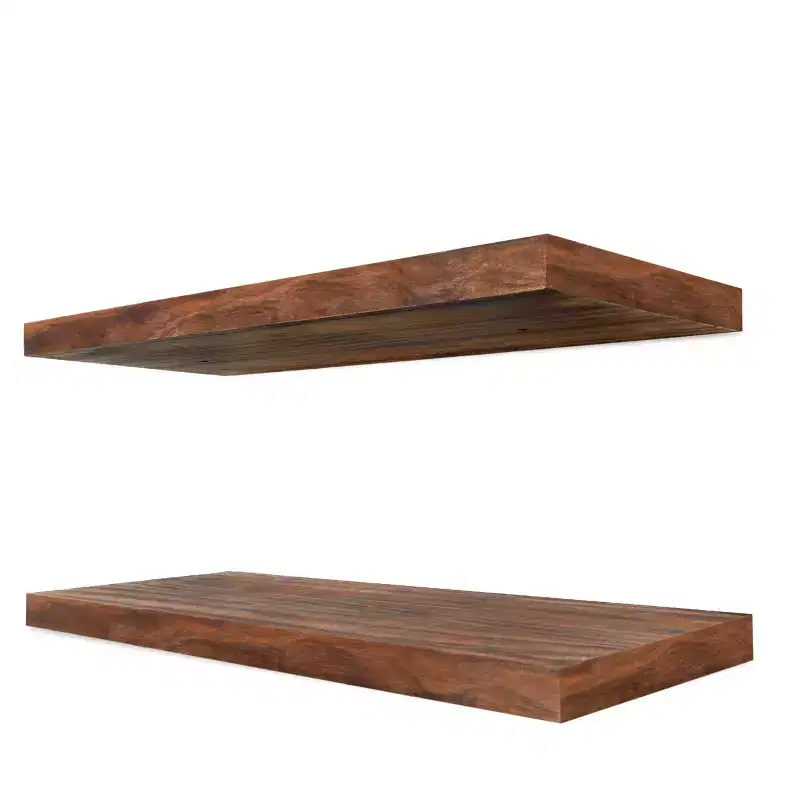 Sorbus 2 Pack 24 Solid Wood Floating Shelves - for Bathroom Decor, Books, Bedroom & Living Room
