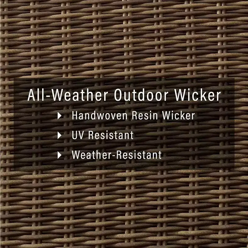 HomeStock Bradenton Outdoor Wicker Sectional Sofa