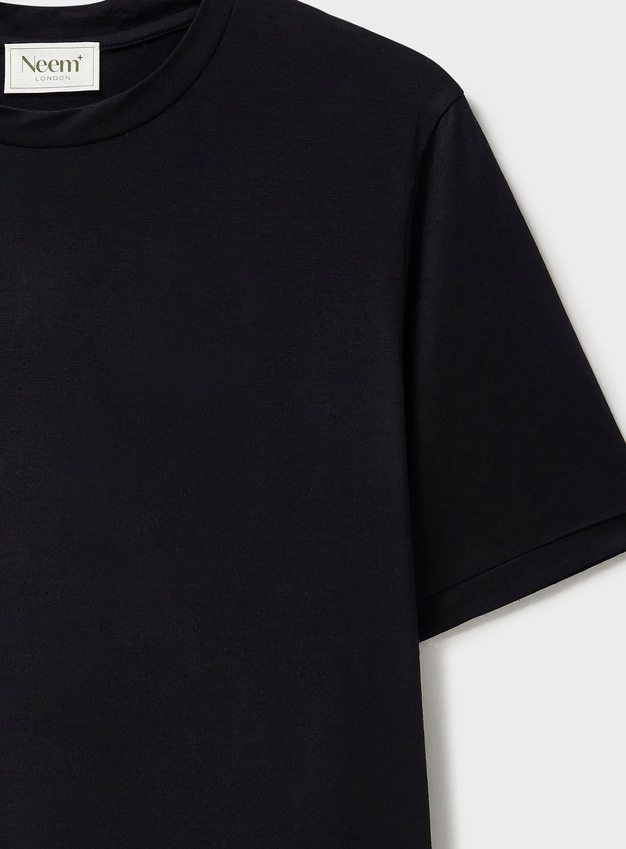 Merino Wool Jersey Stretch Black T-Shirt