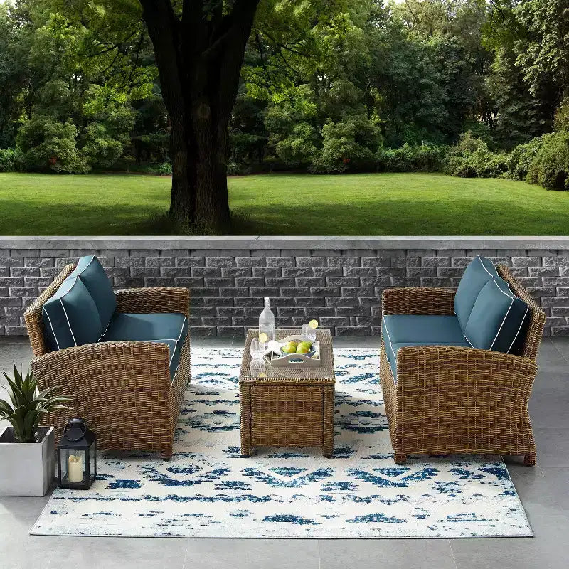 Bradenton 3pc Outdoor Wicker Seating Set - Crosley