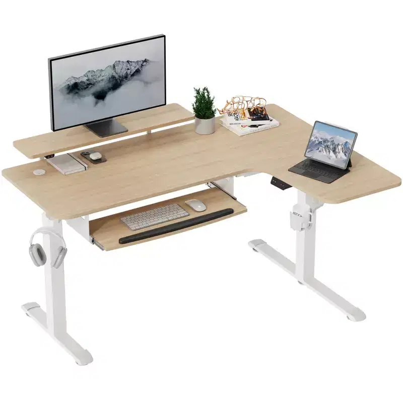 EUREKA ERGONOMIC 60x23 L Shaped Standing Desk with Accessories Set