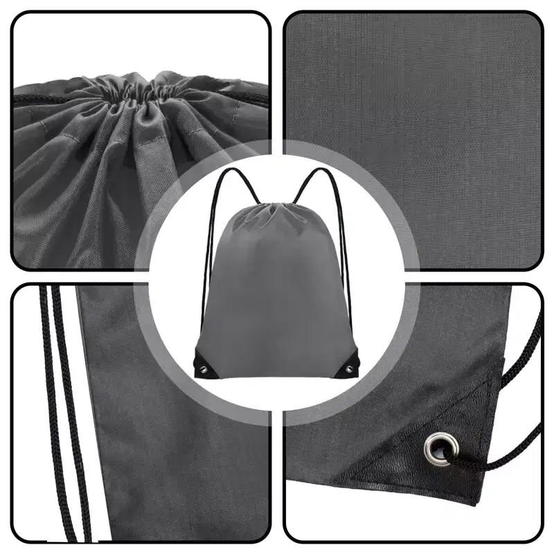 Narwey Drawstring Backpack Bulk 70Pcs String Backpack Drawstring Bags Cinch Bag Sackpack(Grey)