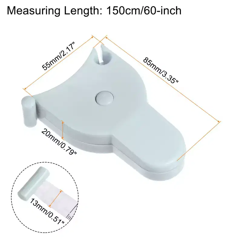 Unique Bargains Automatic Metric System Retractable Lock Pin Push-Button Tape Rulers and Measuring Tools 150cm