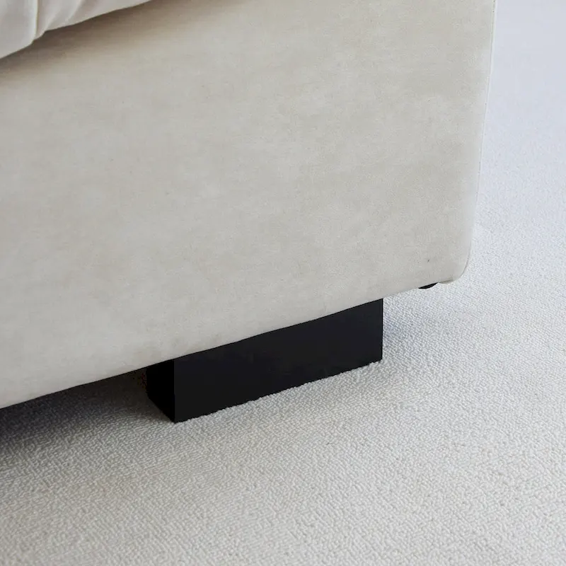 Modern Sanded Velvet Cloud Loveseat Sofa Sectional Couch for Living Room