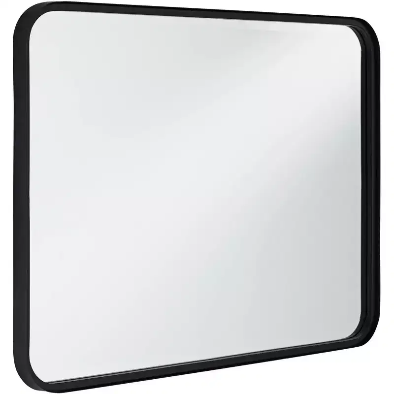 Uttermost Soren Black 24 x 34 Rounded Edge Rectangular Mirrors Set of 2