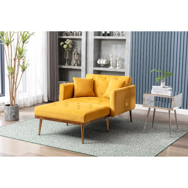 Barrel Accent Chair with Foam Padding and Velvet Upholstery
