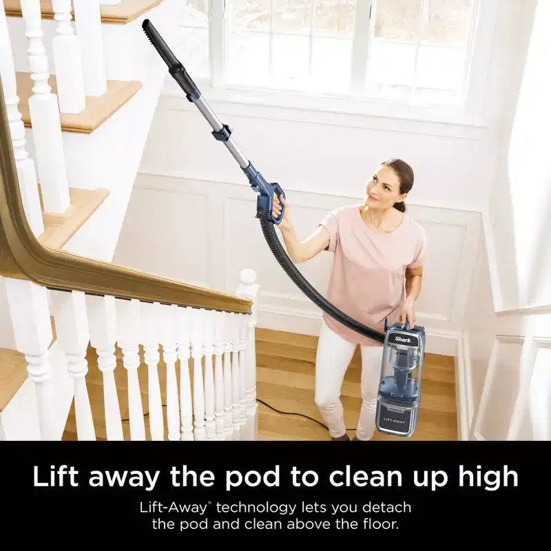 Shark Lift-Away with PowerFins HairPro and Odor Neutralizer Technology Upright Vacuum LA486 12" Cleaning Path