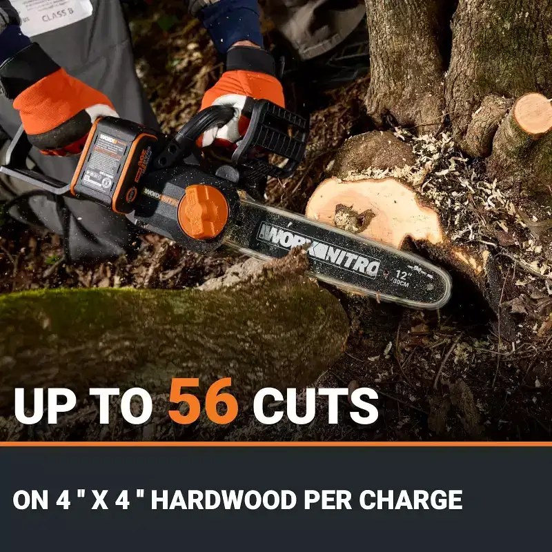 Worx Nitro WG350 20V Brushless 12 Cordless Chainsaw