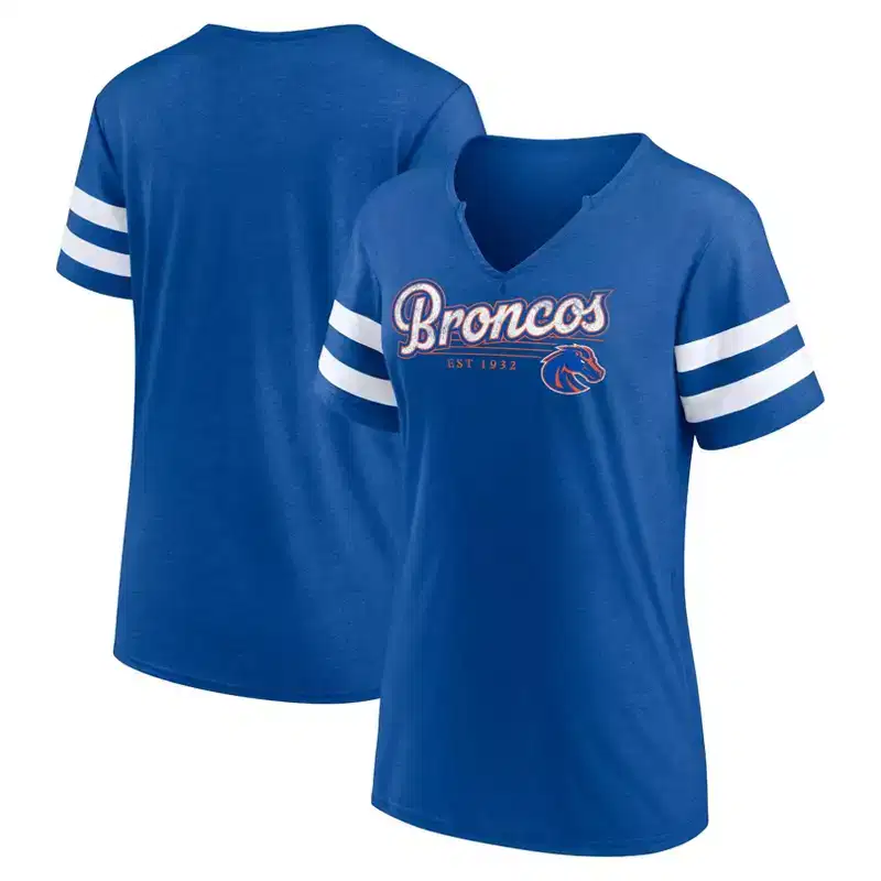 NCAA Boise State Broncos Women's V-Neck Notch T-Shirt