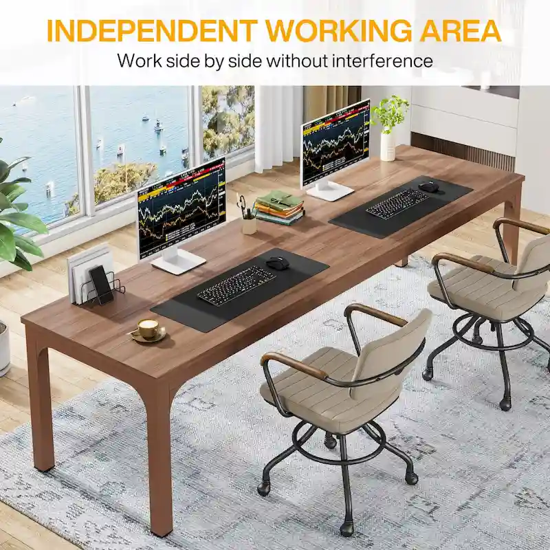 78.74 inch Extra Long 2 Person Double Computer Desk for Home Office