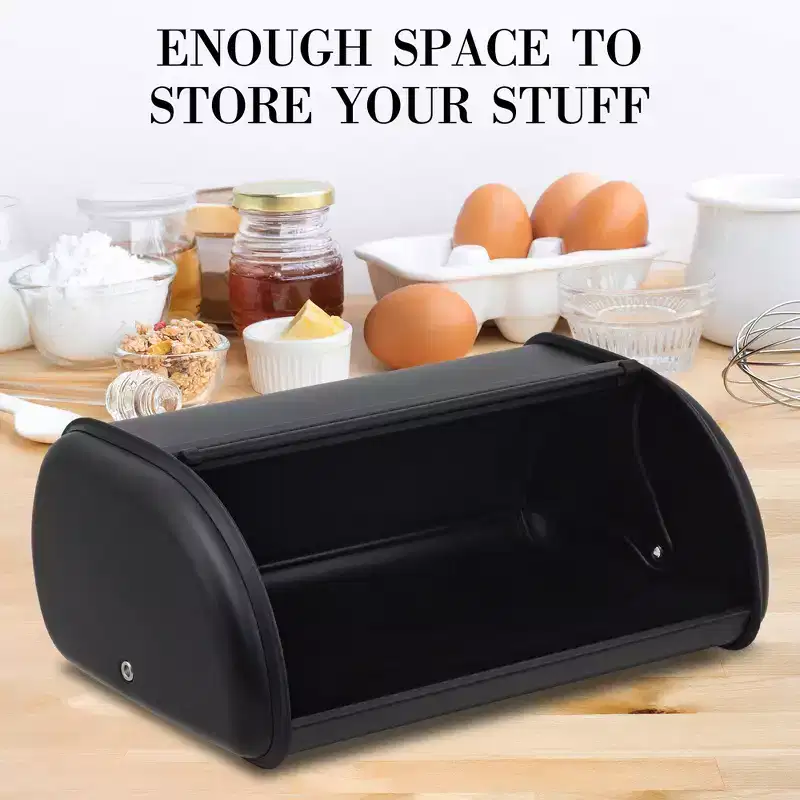 Stainless Steel Bread Box with Window for Kitchen Food Storage