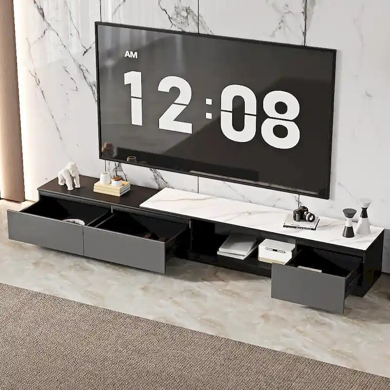 Extendable TV Stand Media Console With 3 Drawers - 75