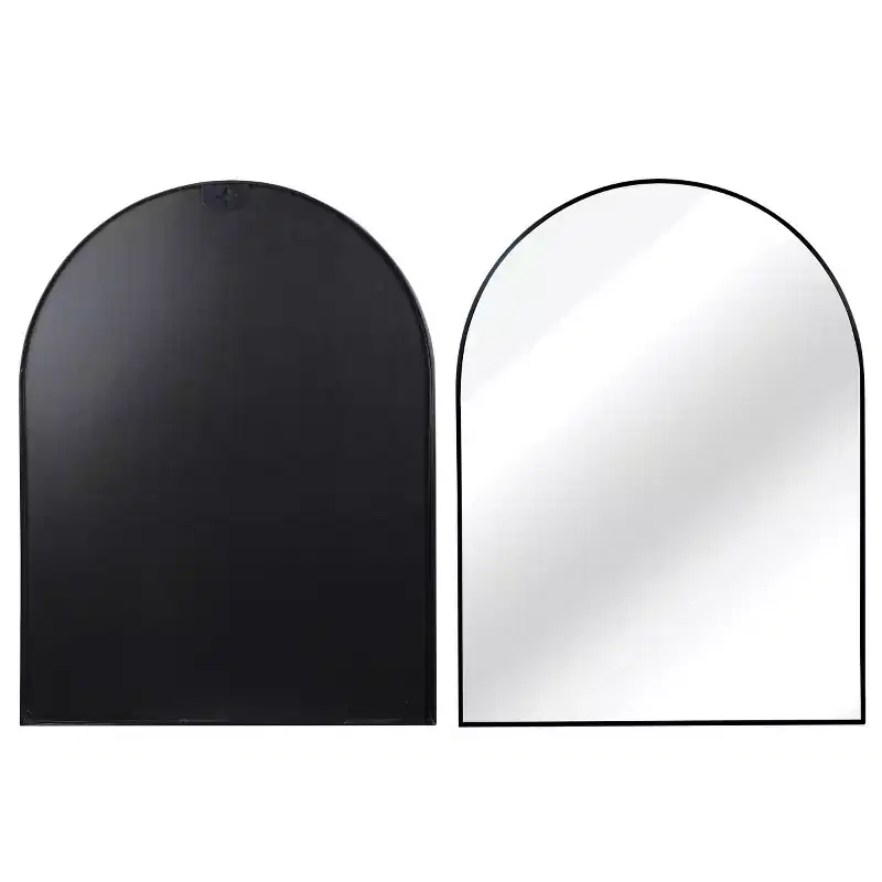 30 x 40 Arched Decor Wall Mirror, Large Modern Aluminum Alloy Frame Vanity Mirror for Entryway & Bathroom