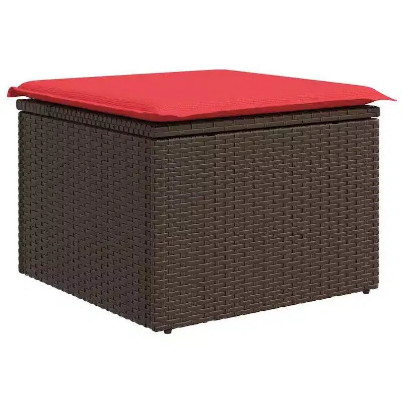 vidaXL Garden Sofa Set with Cushion 8 pcs Brown Poly rattan