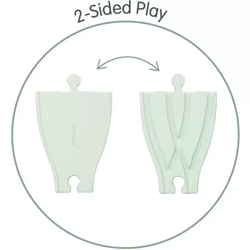 Plantoys| Rubber Road & Rail Adaptor Tracks