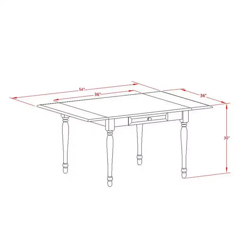 HomeStock 3-Pc Linen White Finish Solid Wood Top with Dropleaf Dining Table Set