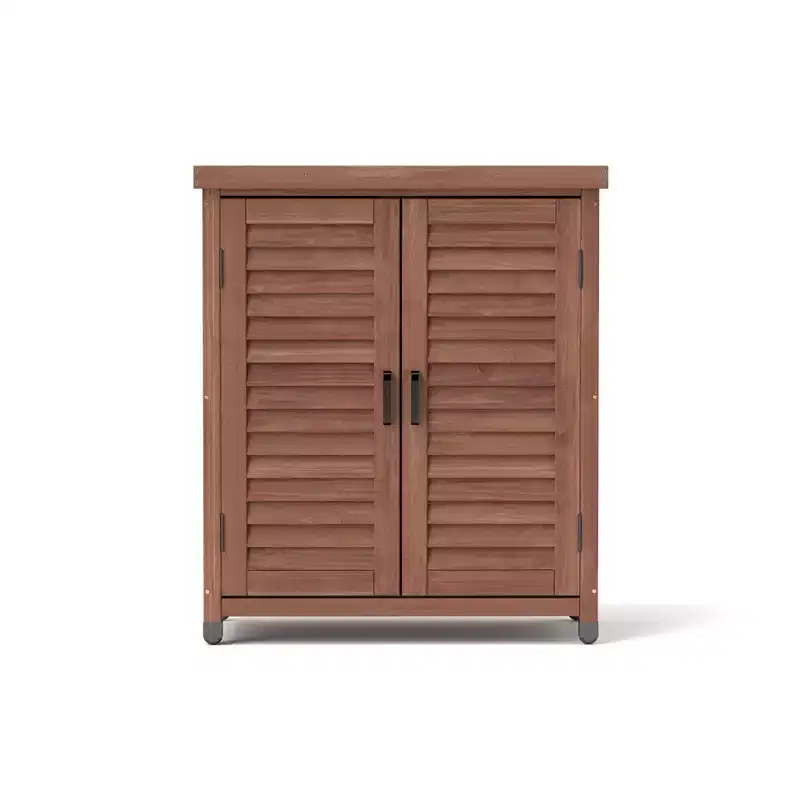 Whisen Potting Bench with Cabinet & Metal Top
