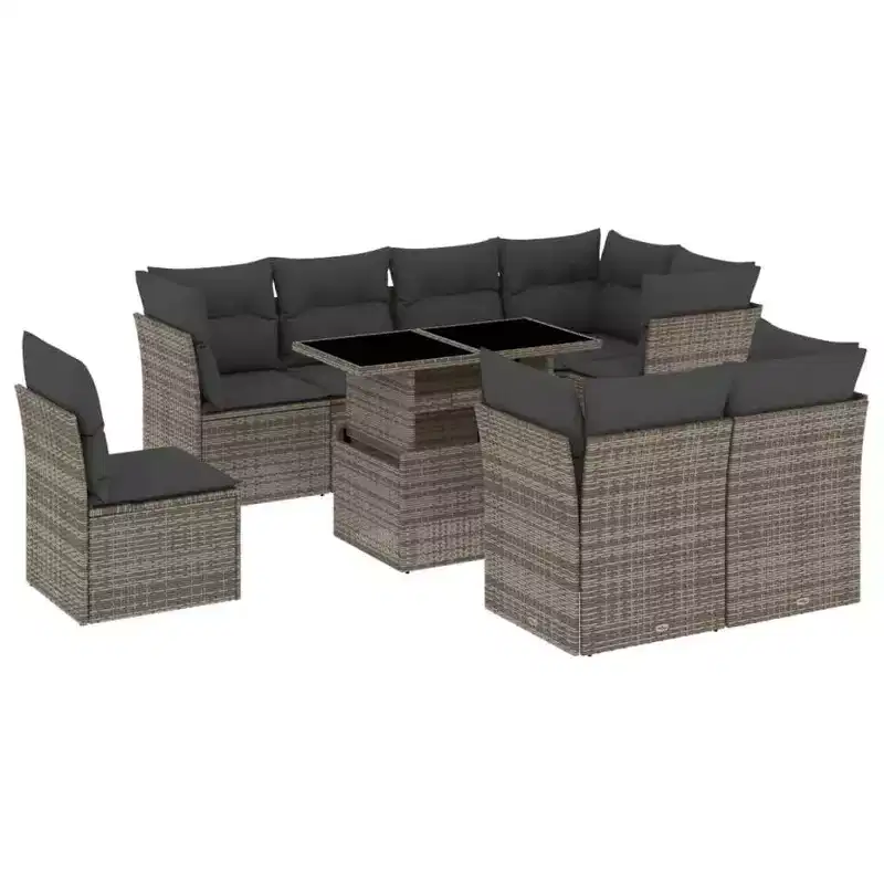 vidaXL Handy Patio Sofa Set with Cushions for Chilling Outside