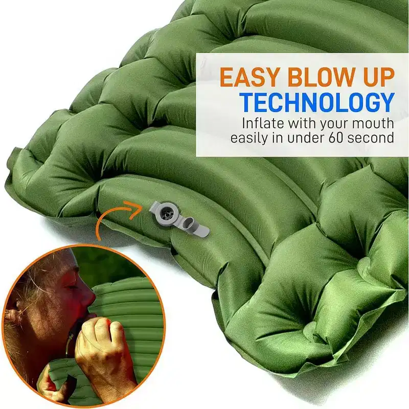 SereneLife Ultralight Sleeping Pad - Portable, Comfortable, and Tear-Resistant