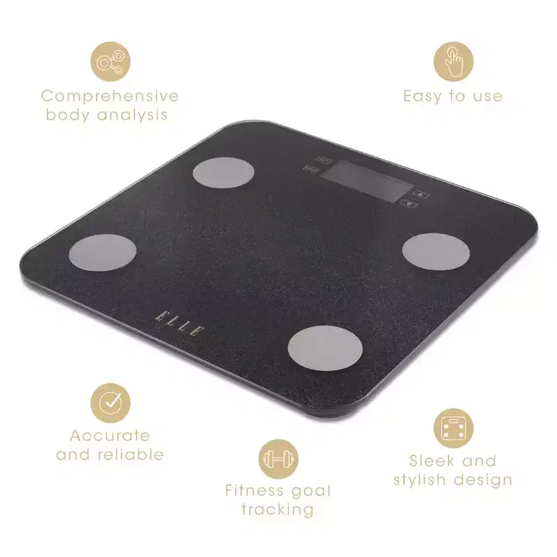 Elle Digital Bathroom Scale - Glitter Black