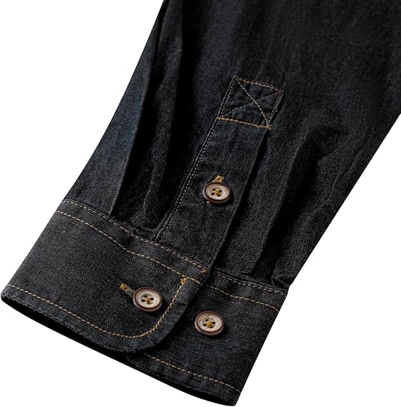 Men's Long Sleeve Denim Shirt �C Slim Fit Cotton Casual Button-Down