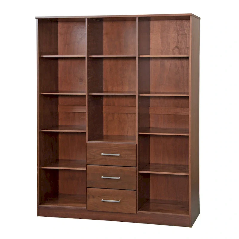 3-Door Solid Pine Wood Wardrobe Armoire, 72