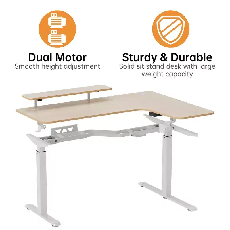 EUREKA ERGONOMIC 60x23 L Shaped Standing Desk with Accessories Set