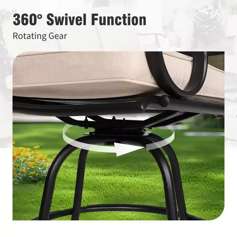 Captiva Designs 5pc Outdoor Patio Cross Bracket Rectangle Steel Bar Table & High Bar Stools