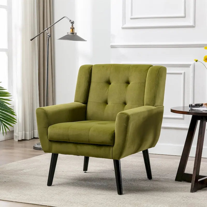 Soft Velvet Ergonomics Accent Chair for Living Room