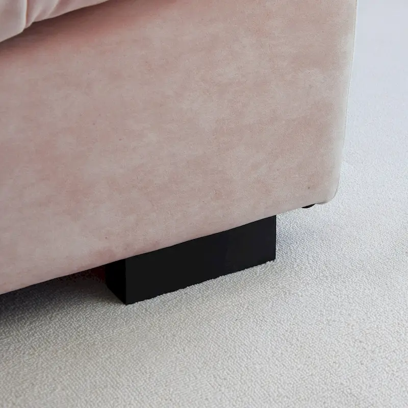 Modern Sanded Velvet Cloud Loveseat Sofa Sectional Couch for Living Room