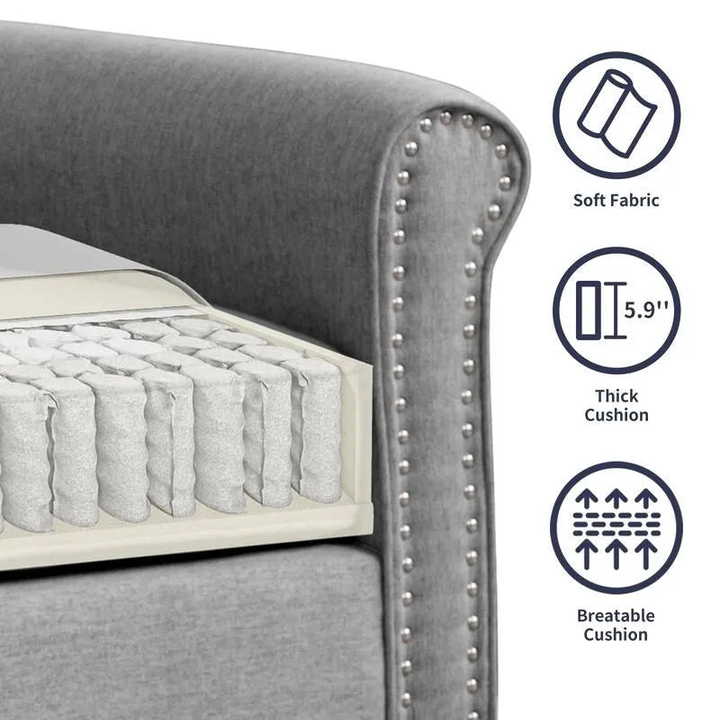 Mixoy Sectional Sleeper Sofa,Single Couch & Loveseat Couch &3 Seater Sofa, DIY Combination for Living Room