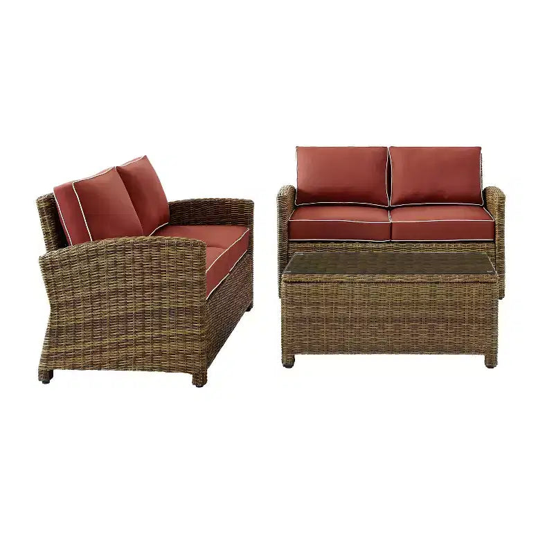 Bradenton 3pc Outdoor Wicker Seating Set - Crosley