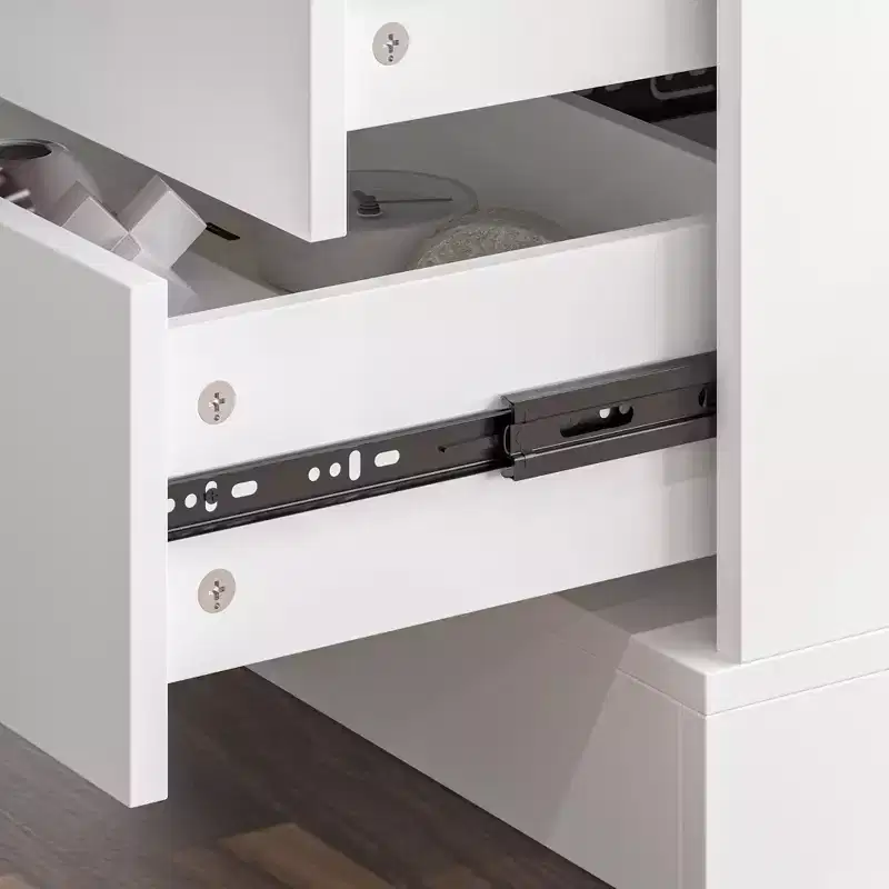 Height-Adjustable Computer Desk Office Desk Standing Desk: L-Shaped Spacious Desktop, Storage Cabinets