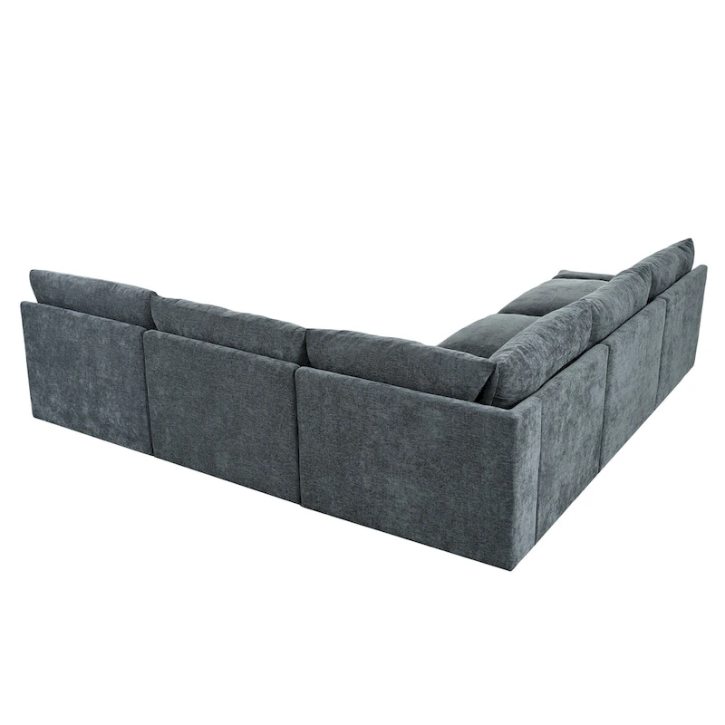 Christopher Knight Home - Harper 115 Modular Upholstery Sectional Sofa with Plush Cushions and Hidden Storage Compartments