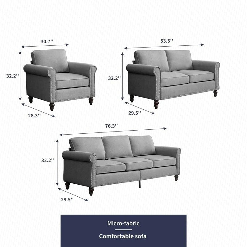Mixoy Sectional Sleeper Sofa,Single Couch & Loveseat Couch &3 Seater Sofa, DIY Combination for Living Room