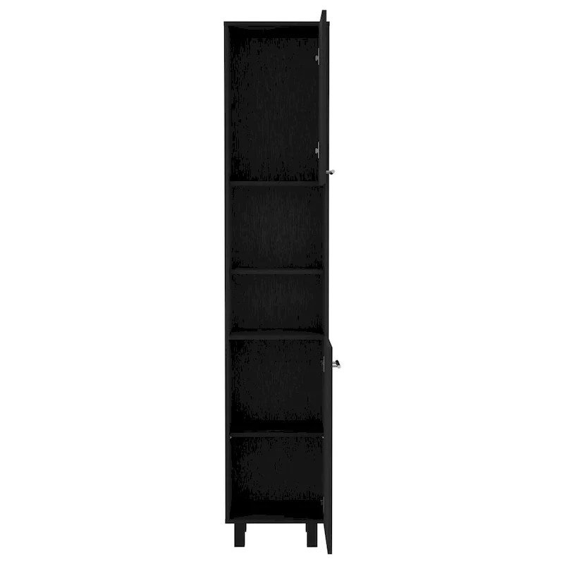 Pantry Cabinet with Three Interior Shelves, White Finish