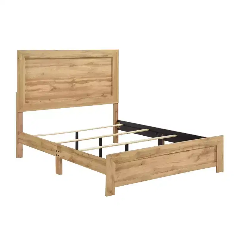 GDFStudio Carson Rustic Contemporary Wood Bed Frame with Headboard