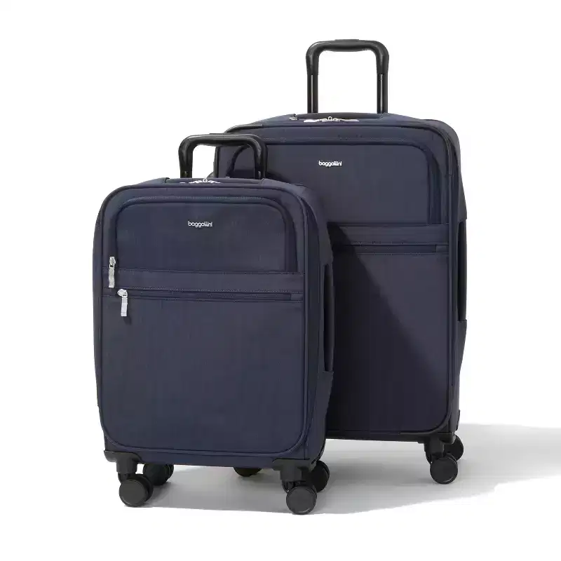baggallini Luggage Set Carry-On and Large Checked Suitcase Bundle