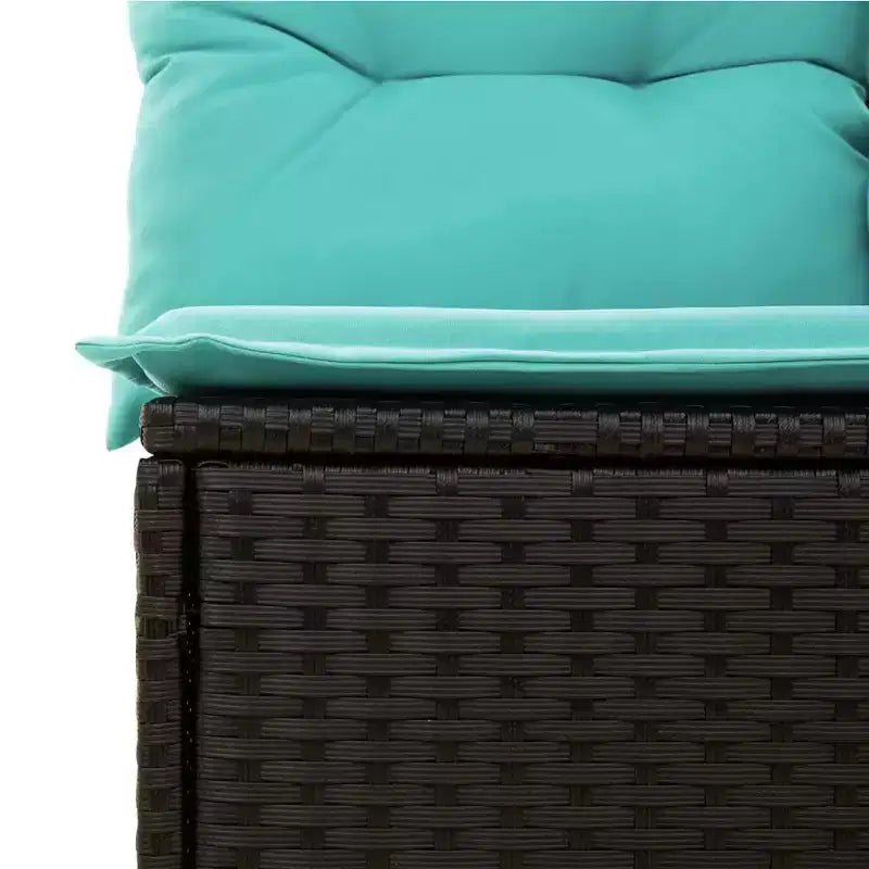 vidaXL Garden Sofa Set with Cushions Poly Rattan