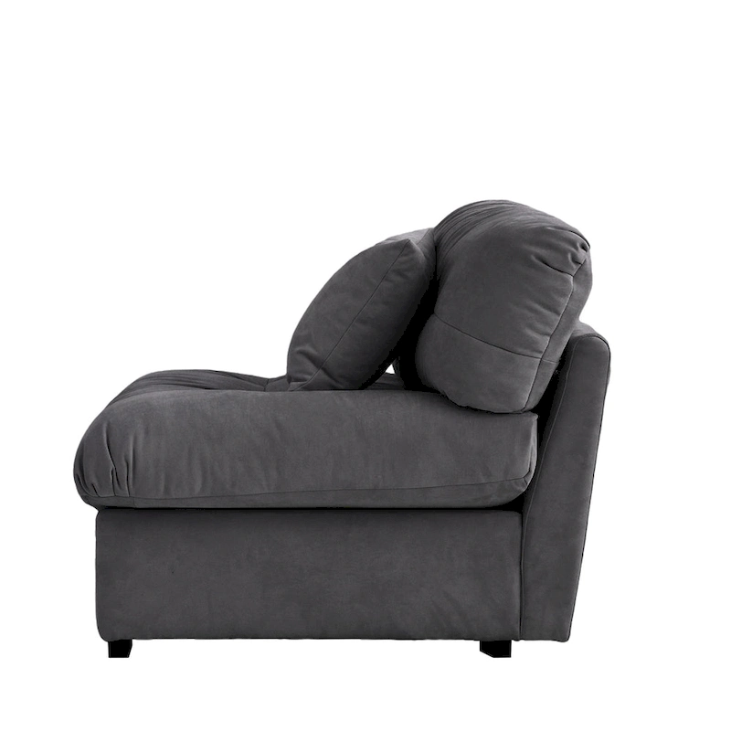 105 Suede Fabric Sectional Sofa Cloud Shape Couch for Living Room