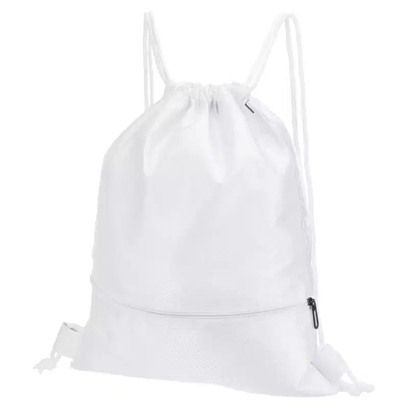 Unique Bargains Waterproof Adjustable Zip Pocket Drawstring Backpack Bags for Women Men