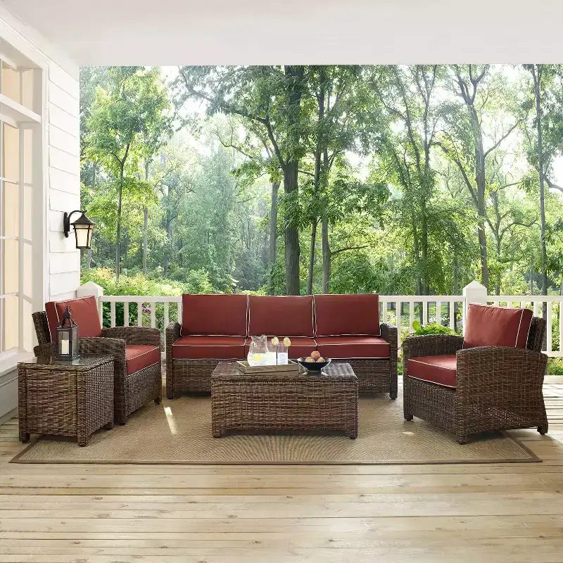 Bradenton 5pc Outdoor Wicker Sofa Set - Crosley