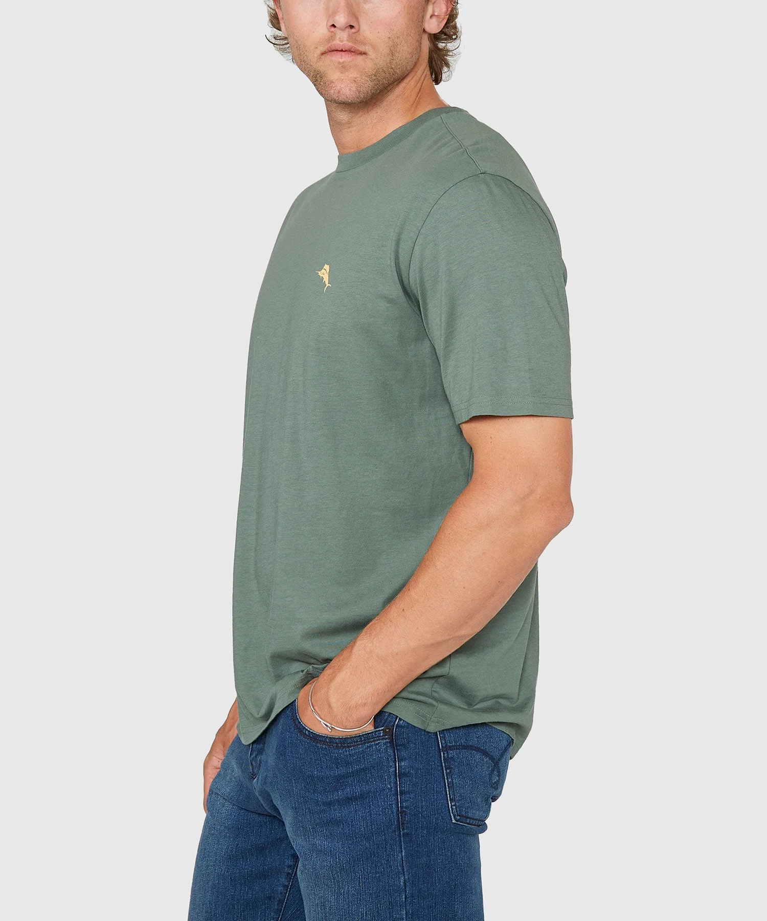 Short Sleeve Printed T-Shirt �C Dark Jade