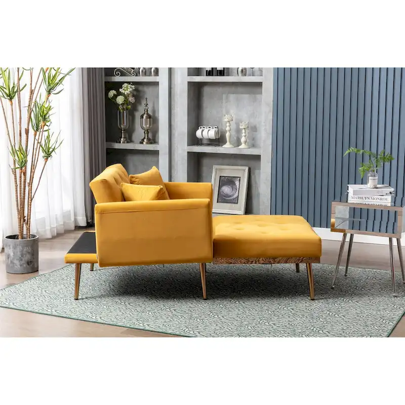 Barrel Accent Chair with Foam Padding and Velvet Upholstery