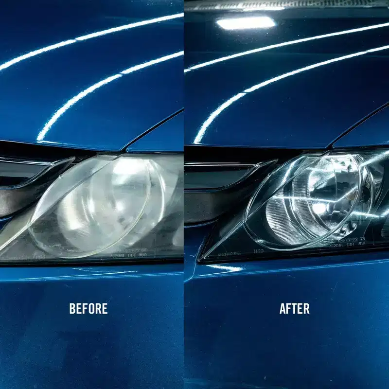 Turtle Wax Headlight Lens Restorer Kit: Liquid Cleaner for Headlamp Refurbishment & Conditioning, Prevents Discoloration