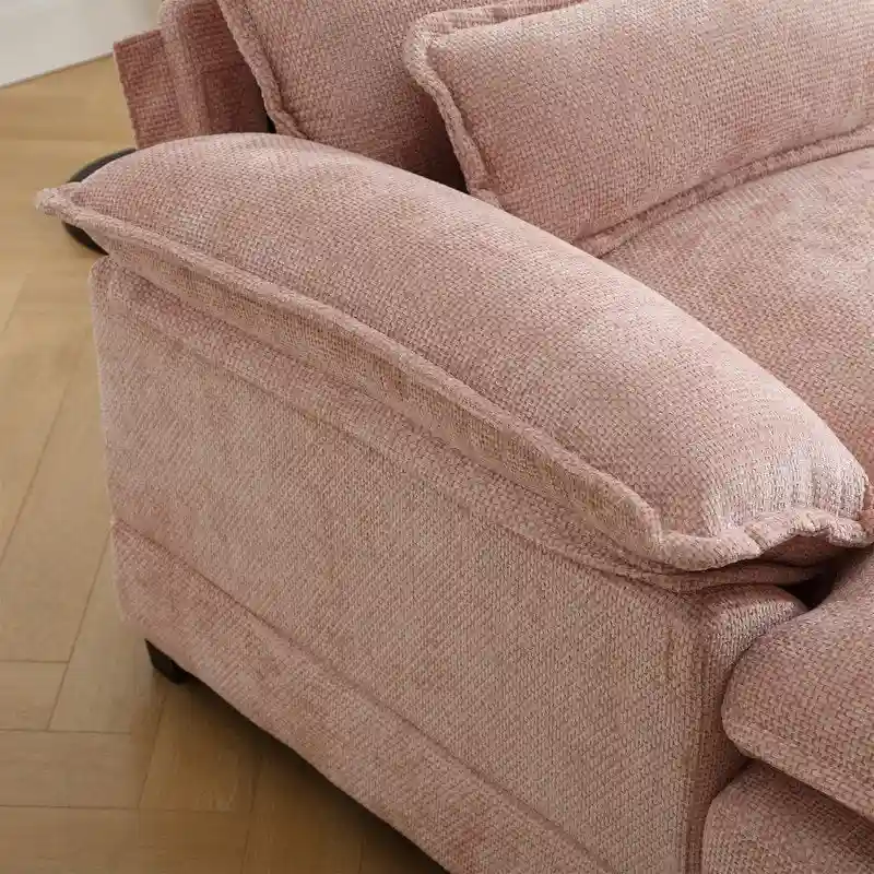 Sectional Sofa Cloud Couch for Living Room, Modern Chenille/Boucle U Shaped Couch, Comfy Modular Sofa Sleeper with Double Chaise