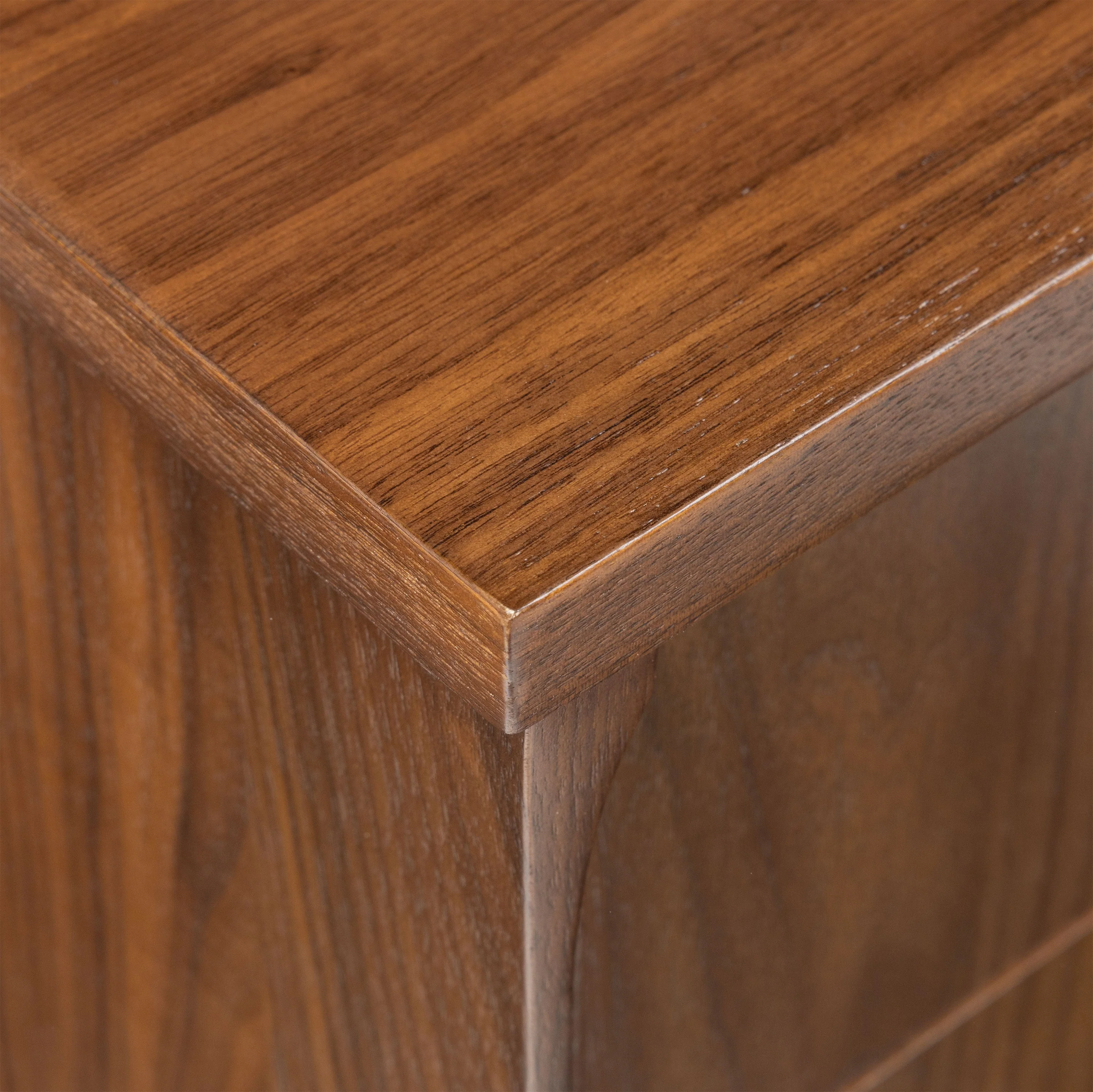 Mid-Century Modern Walnut Walnut Wood Nightstand with Solid Walnut