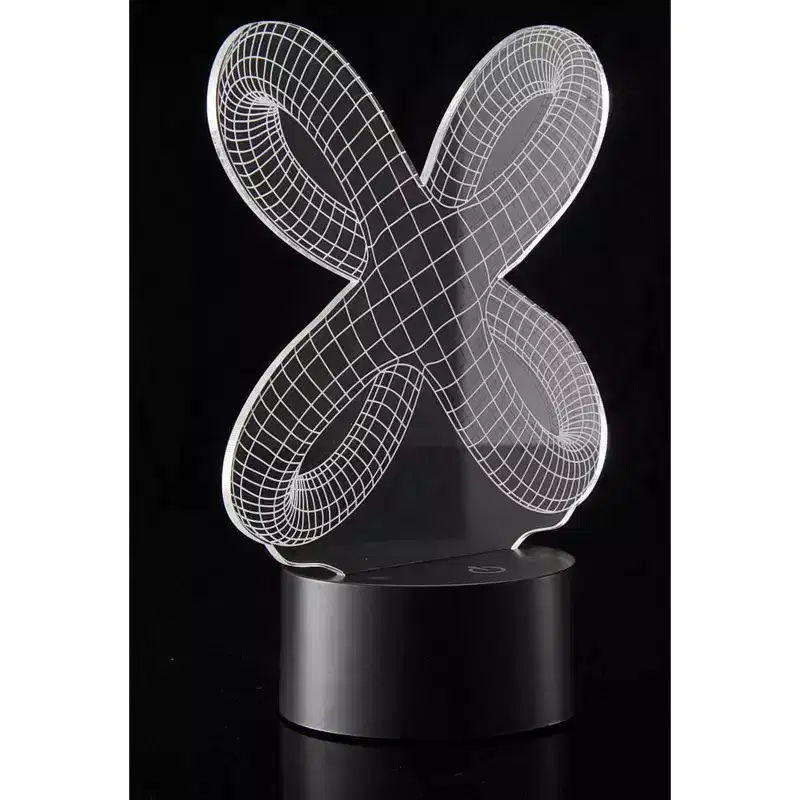 JuzToys 3D Crisscross Rings Laser Cut Precision LED Lights