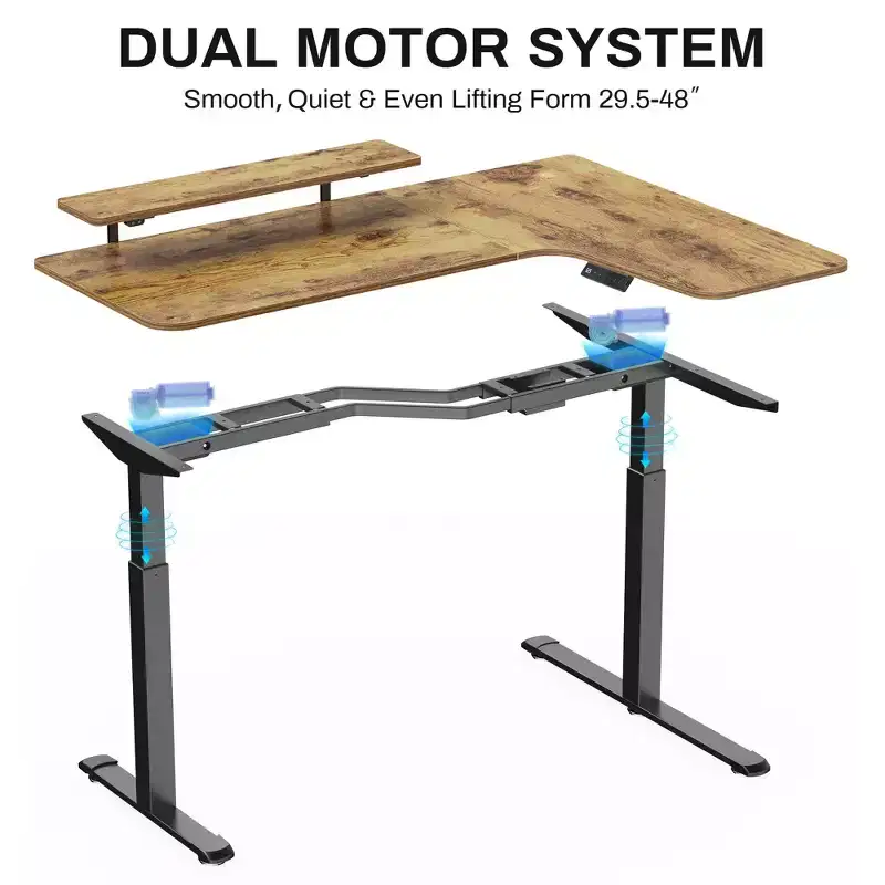 EUREKA ERGONOMIC 60x23 L Shaped Standing Desk with Accessories Set